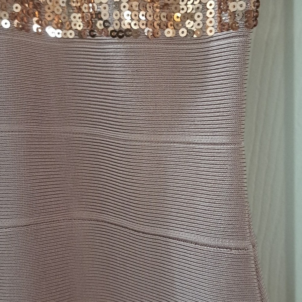 VENUS Bandage Blush Gold Sequin Dress XS - Picture 6 of 10